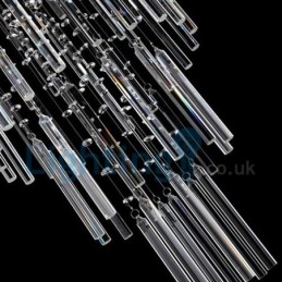 モダンコンテンポラリーシャンデリア フラッシュマウントペンダントフィクスチャ クリスタルレインドロップライト