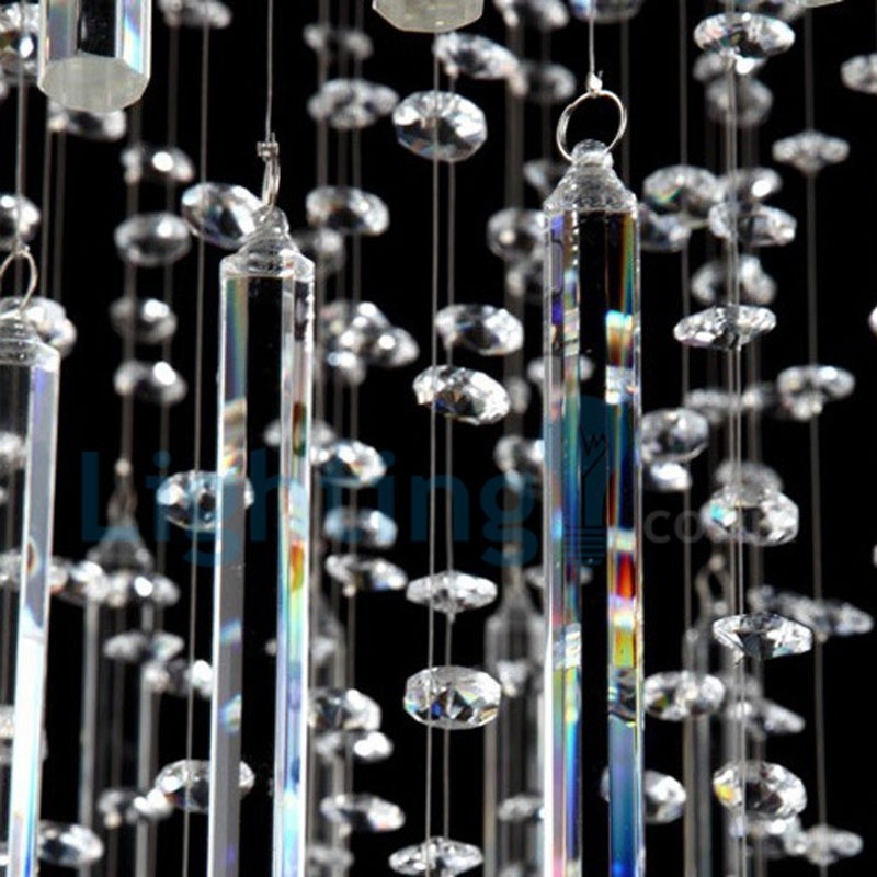 モダンコンテンポラリーシャンデリア フラッシュマウントペンダントフィクスチャ クリスタルレインドロップライト