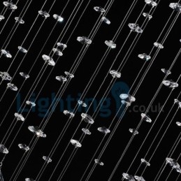 モダンコンテンポラリーシャンデリア フラッシュマウントペンダントフィクスチャ クリスタルレインドロップライト