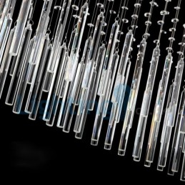 モダンコンテンポラリーシャンデリア フラッシュマウントペンダントフィクスチャ クリスタルレインドロップライト