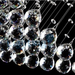 モダンコンテンポラリーシャンデリア フラッシュマウントペンダントフィクスチャ クリスタルレインドロップライト