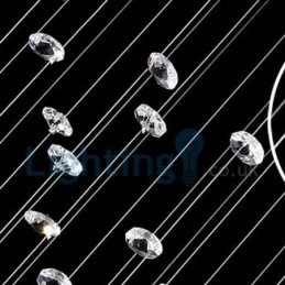 モダンコンテンポラリーシャンデリア フラッシュマウントペンダントフィクスチャ クリスタルレインドロップライト