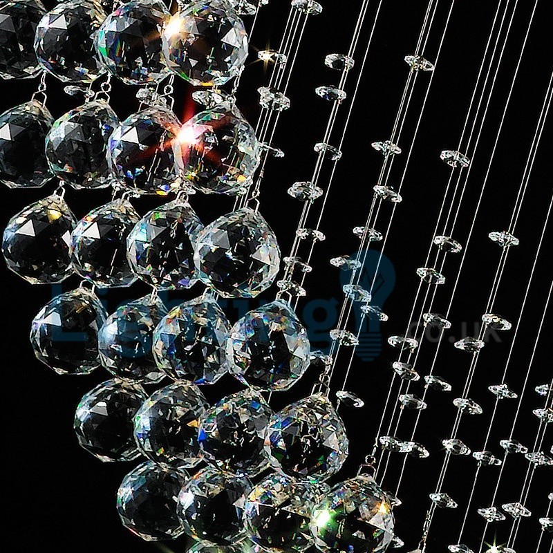 モダンコンテンポラリーシャンデリア フラッシュマウントペンダントフィクスチャ クリスタルレインドロップライト