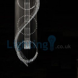 モダンコンテンポラリーシャンデリア フラッシュマウントペンダントフィクスチャ クリスタルレインドロップライト