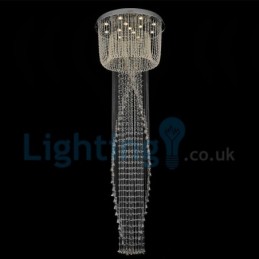 モダンコンテンポラリーシャンデリア フラッシュマウントペンダントフィクスチャ クリスタルレインドロップライト