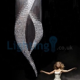 モダンコンテンポラリーシャンデリア フラッシュマウントペンダントフィクスチャ クリスタルレインドロップライト