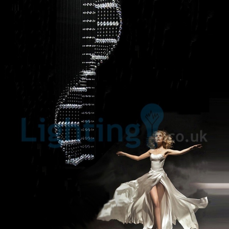 モダンコンテンポラリーシャンデリア フラッシュマウントペンダントフィクスチャ クリスタルレインドロップライト