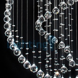 モダンコンテンポラリーシャンデリア フラッシュマウントペンダントフィクスチャ クリスタルレインドロップライト