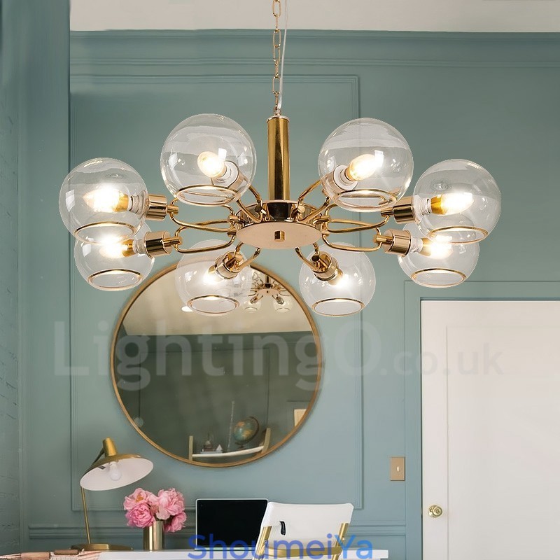 8 ライト 北欧 ポストモダン クリエイティブ ガラス マジック ビーン シャンデリア