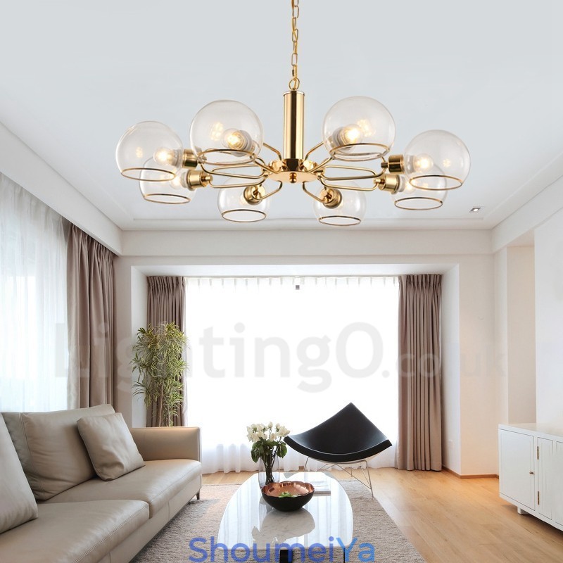 8 ライト 北欧 ポストモダン クリエイティブ ガラス マジック ビーン シャンデリア