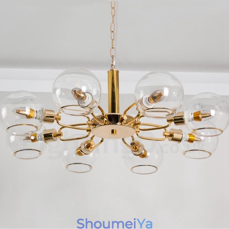 8 ライト 北欧 ポストモダン クリエイティブ ガラス マジック ビーン シャンデリア