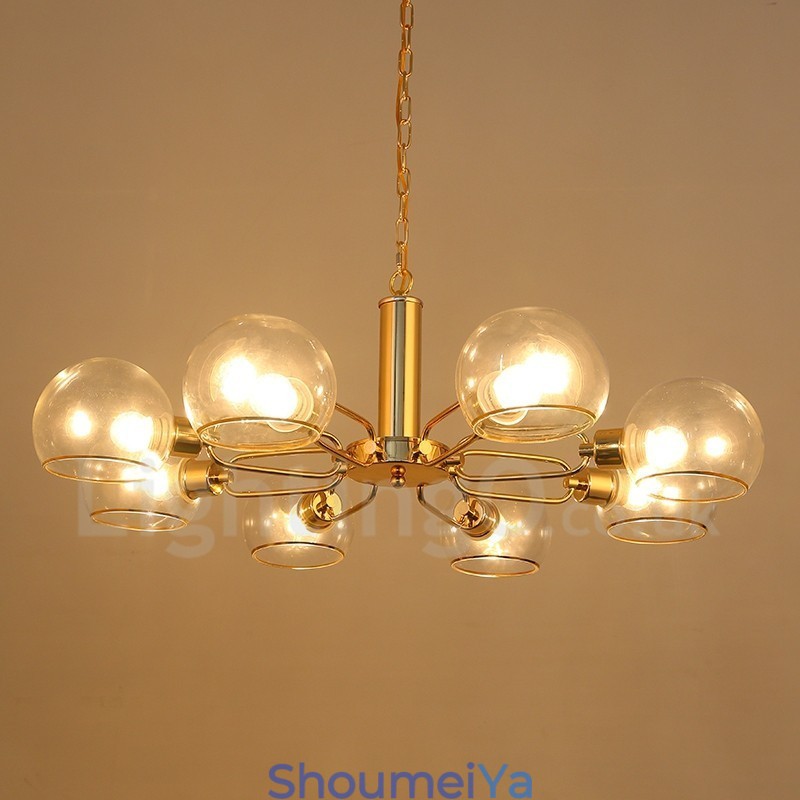 8 ライト 北欧 ポストモダン クリエイティブ ガラス マジック ビーン シャンデリア