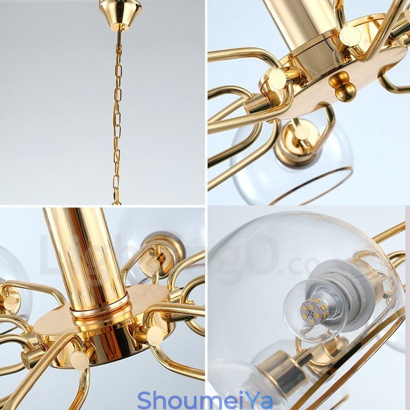 8 ライト 北欧 ポストモダン クリエイティブ ガラス マジック ビーン シャンデリア