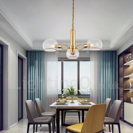 3 ライト 北欧 ポストモダン クリエイティブ ガラス マジック ビーン シャンデリア