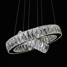 クリスタルシャンデリアライト モダン照明 2リング D2040 K9 大型クリスタルホーム天井照明器具
