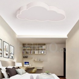 超薄型雲型調光可能モダンコンテンポラリー北欧スタイルフラッシュマウント天井ライト、アクリルシェード付き、リモコン付き、壁ライトとしても使用可能