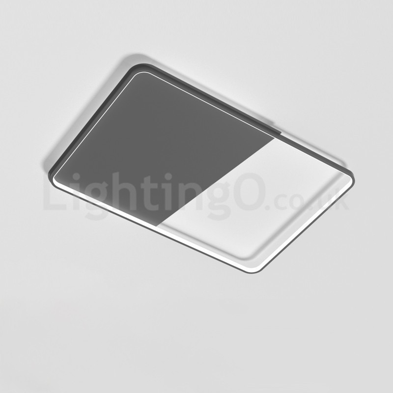 モダンミニマリスト超薄型5cmアルミ長方形フラッシュマウント天井ライト