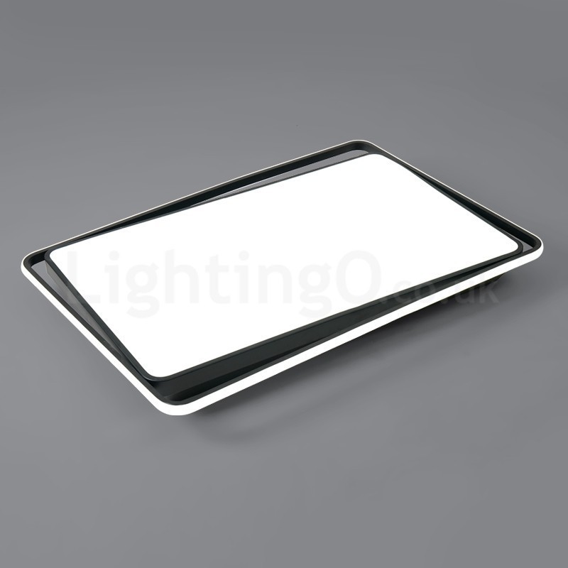 モダンファッション ブラック ホワイト 長方形 フラッシュマウント 天井ランプ