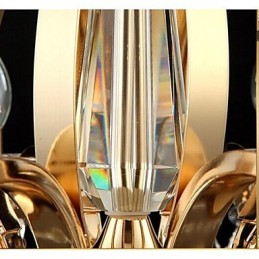 高級ゴールド錬鉄クリスタルシャンデリア 6 灯