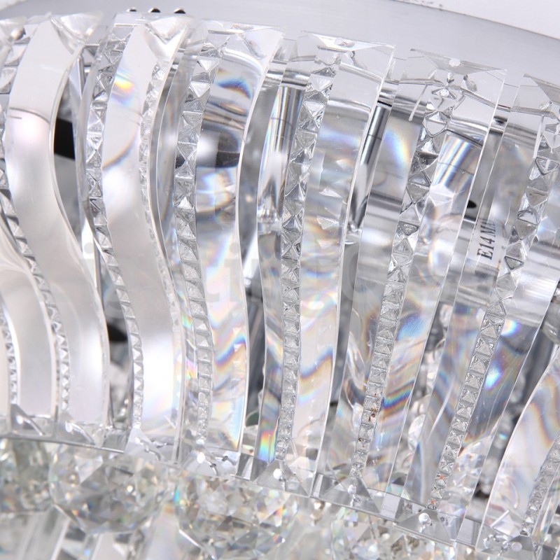 現代モダン 38cm 57cm ラウンド フラッシュマウント クリスタル シーリングライト