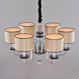 モダンコンテンポラリークリスタルクロームメタルシャンデリア