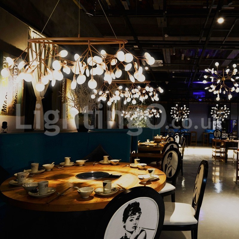 高級ポストモダンラウンドホタルシャンデリア