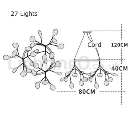 高級ポストモダンラウンドホタルシャンデリア