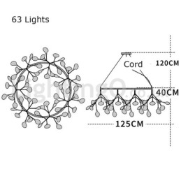 高級ポストモダンラウンドホタルシャンデリア