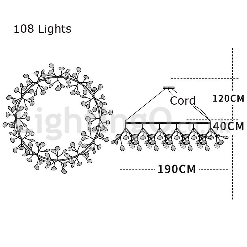 高級ポストモダンラウンドホタルシャンデリア