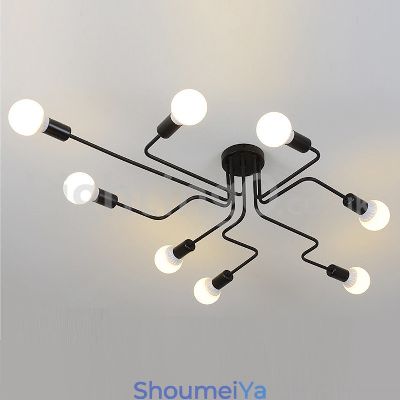 田舎風のフラッシュマウント天井照明