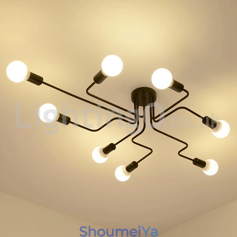 田舎風のフラッシュマウント天井照明