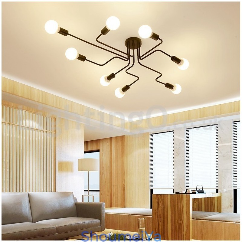 田舎風のフラッシュマウント天井照明