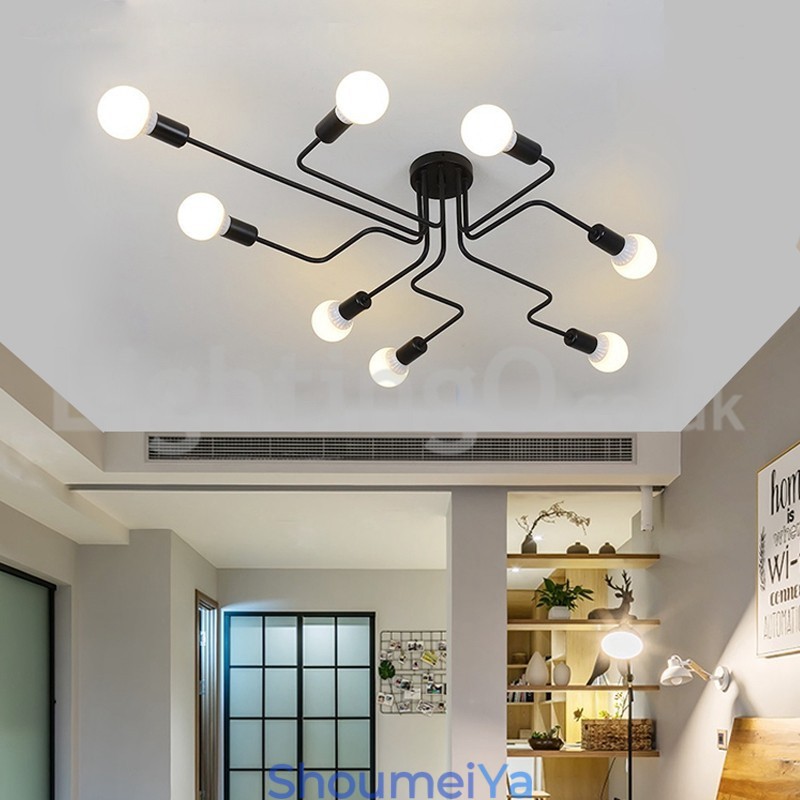 田舎風のフラッシュマウント天井照明