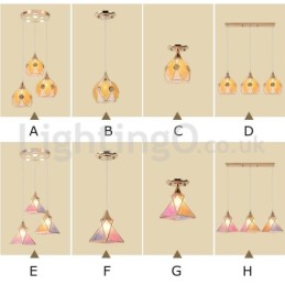 安価な1灯3灯モダンペンダントライト