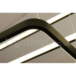 リモコン付き調光ペンダントライト モダンデザイン 3つの長方形