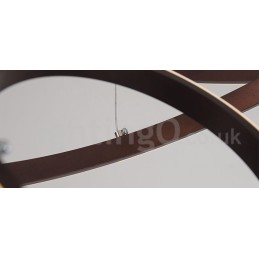 調光可能なサークルライトペンダントライト、リモコン付き、モダンデザインリング