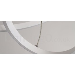 調光可能なサークルライトペンダントライト、リモコン付き、モダンデザインリング