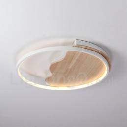 調光可能な白い雲の丸い木製の天井ライト超薄型の天井ランプは壁のライトとしても使用できます