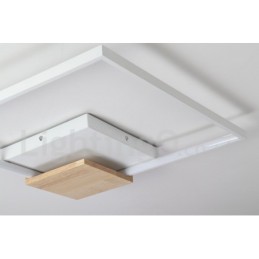 調光可能な白い正方形の木製天井ライト超薄型天井ランプは壁ライトとしても使用できます