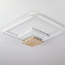 調光可能な白い正方形の木製天井ライト超薄型天井ランプは壁ライトとしても使用できます