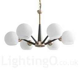 レトロ ヴィンテージ マジック ビーン 素朴なシャンデリア マルチカラー ガラスシェード付き