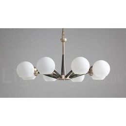 レトロ ヴィンテージ マジック ビーン 素朴なシャンデリア マルチカラー ガラスシェード付き