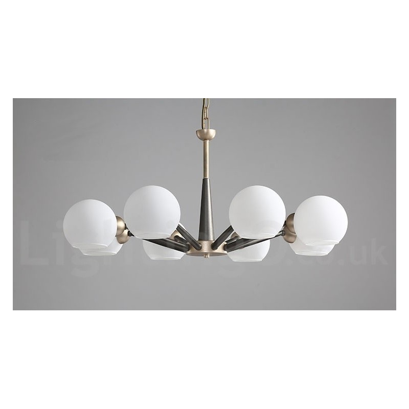 レトロ ヴィンテージ マジック ビーン 素朴なシャンデリア マルチカラー ガラスシェード付き