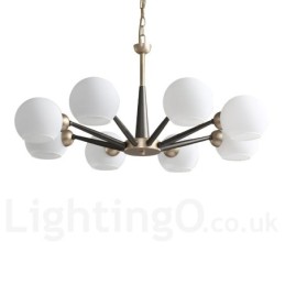 レトロ ヴィンテージ マジック ビーン 素朴なシャンデリア マルチカラー ガラスシェード付き