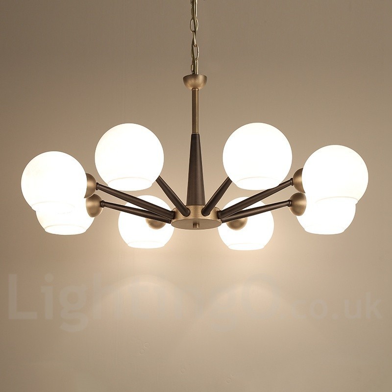 レトロ ヴィンテージ マジック ビーン 素朴なシャンデリア マルチカラー ガラスシェード付き