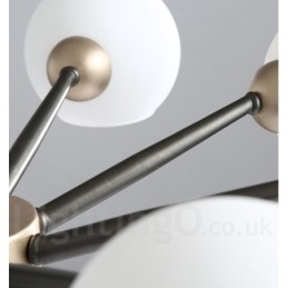 レトロ ヴィンテージ マジック ビーン 素朴なシャンデリア マルチカラー ガラスシェード付き