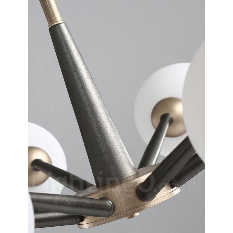 レトロ ヴィンテージ マジック ビーン 素朴なシャンデリア マルチカラー ガラスシェード付き