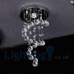 1 ライト モダン K9 クリスタル ラウンド フラッシュ マウント シーリング ライト