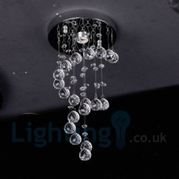 1 ライト モダン K9 クリスタル ラウンド フラッシュ マウント シーリング ライト