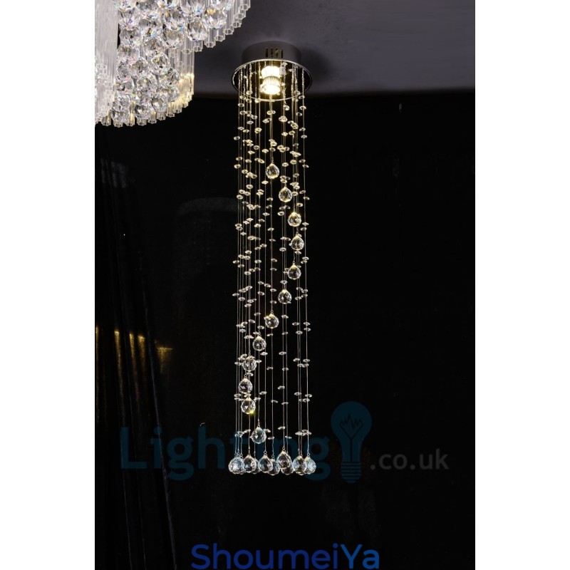 1 ライト 安価 モダン K9 クリスタル ラウンド フラッシュ マウント シーリング ライト